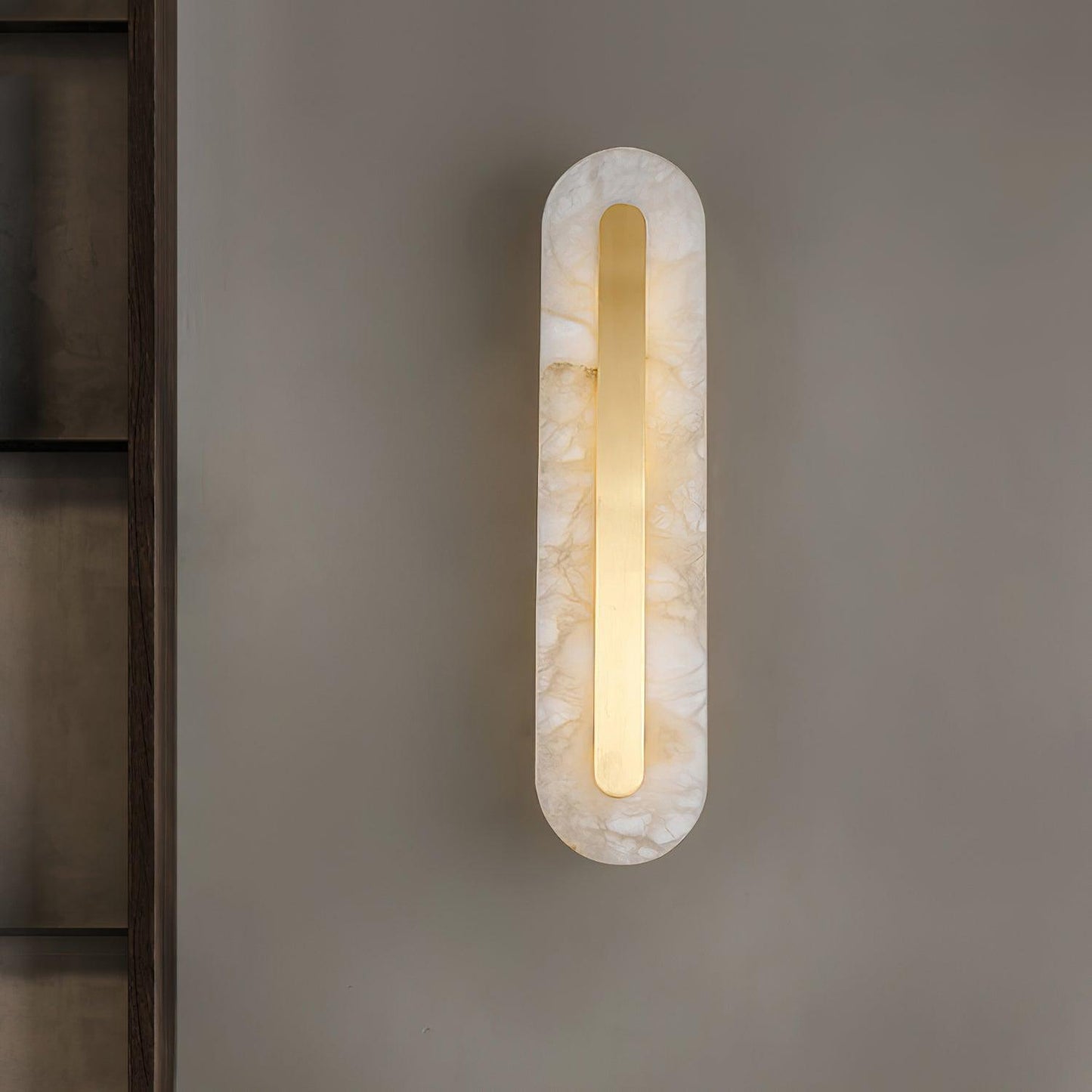 Alabaster Wall Sconce | Brass & Alabaster | Set of 2