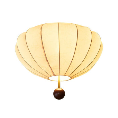 Marceline Ceiling Light | Wood & Fabric | Beige