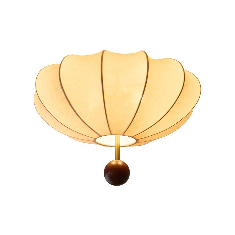 Marceline Ceiling Light | Wood & Fabric | Beige
