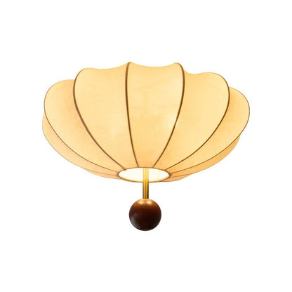 Marceline Ceiling Light | Wood & Fabric | Beige