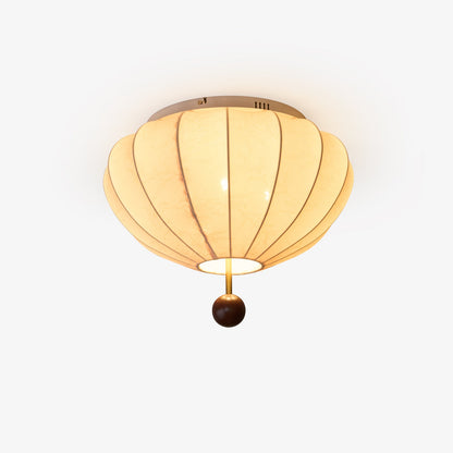 Marceline Ceiling Light | Wood & Fabric | Beige