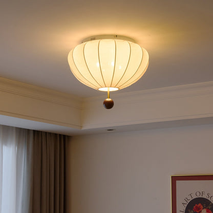Marceline Ceiling Light | Wood & Fabric | Beige