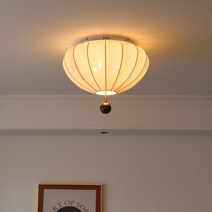 Marceline Ceiling Light | Wood & Fabric | Beige