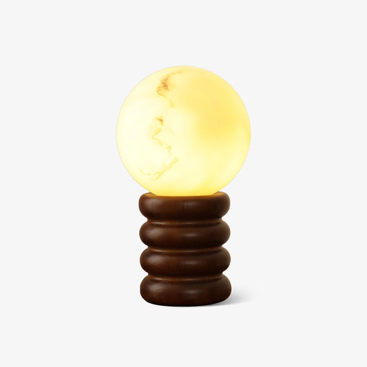 Marcus Table Lamp | Wood, Acrylic, Metal | Walnut Color
