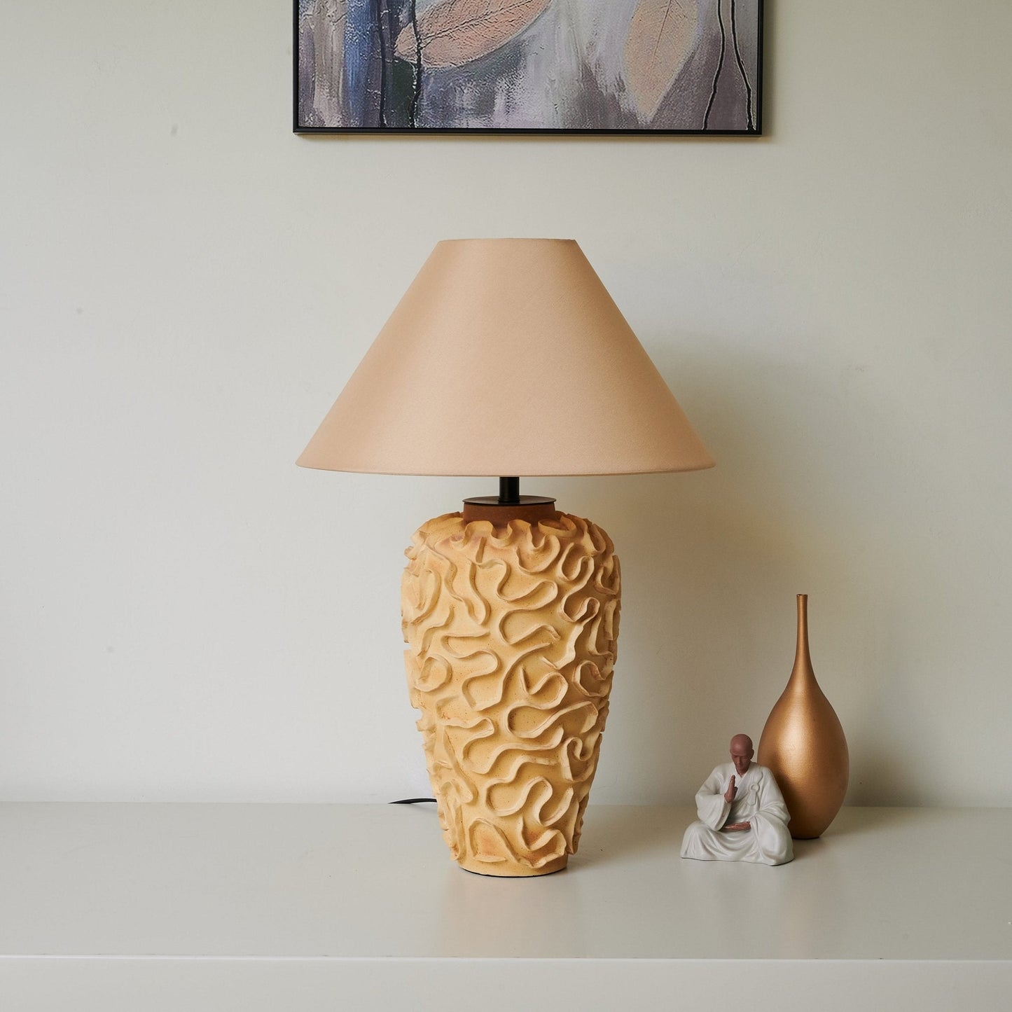 Marelo Table Lamp | Ceramic Base | Terracotta