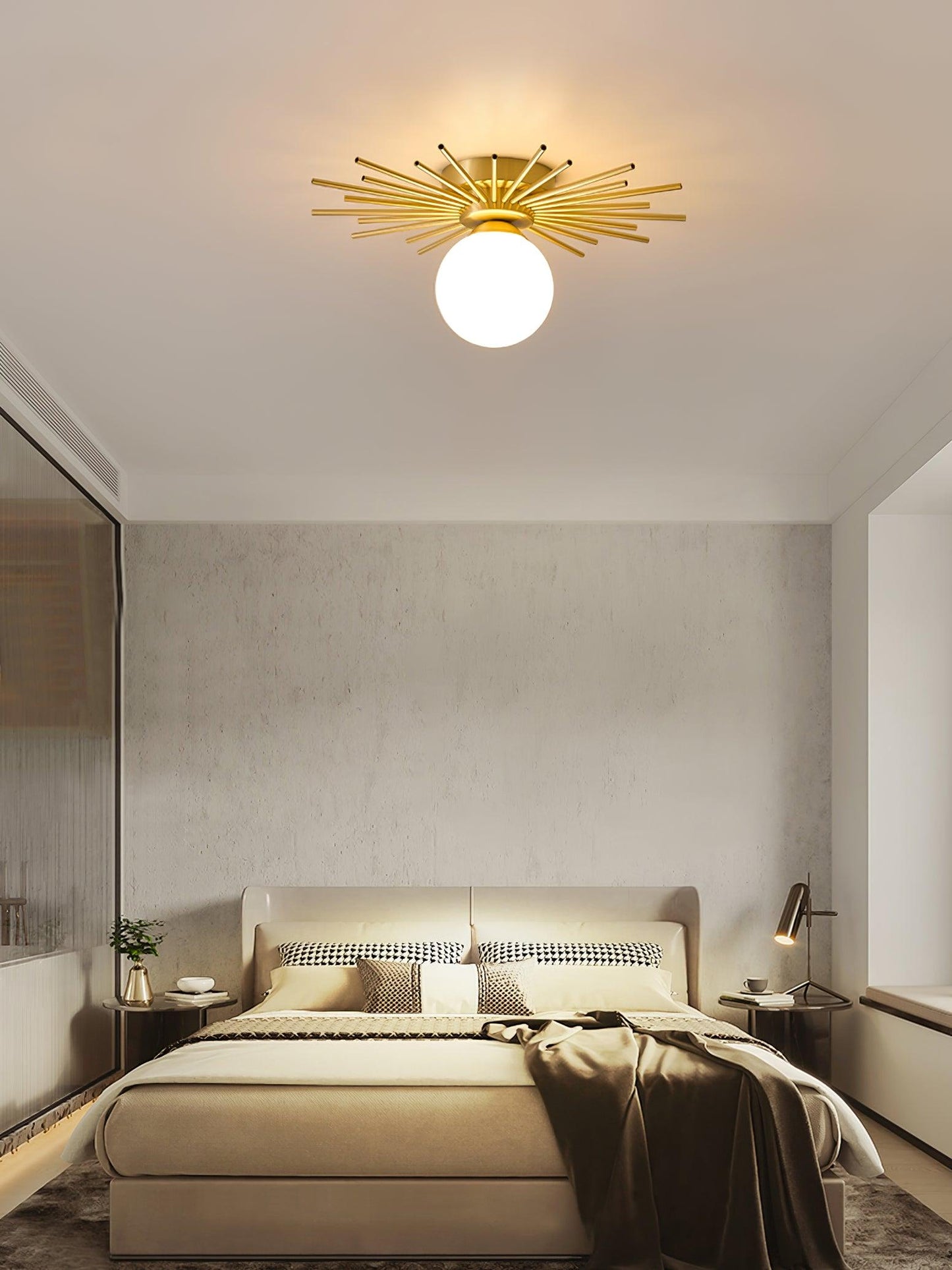 Ceiling Lamp | Brass Gold Finish | 40cm Diameter