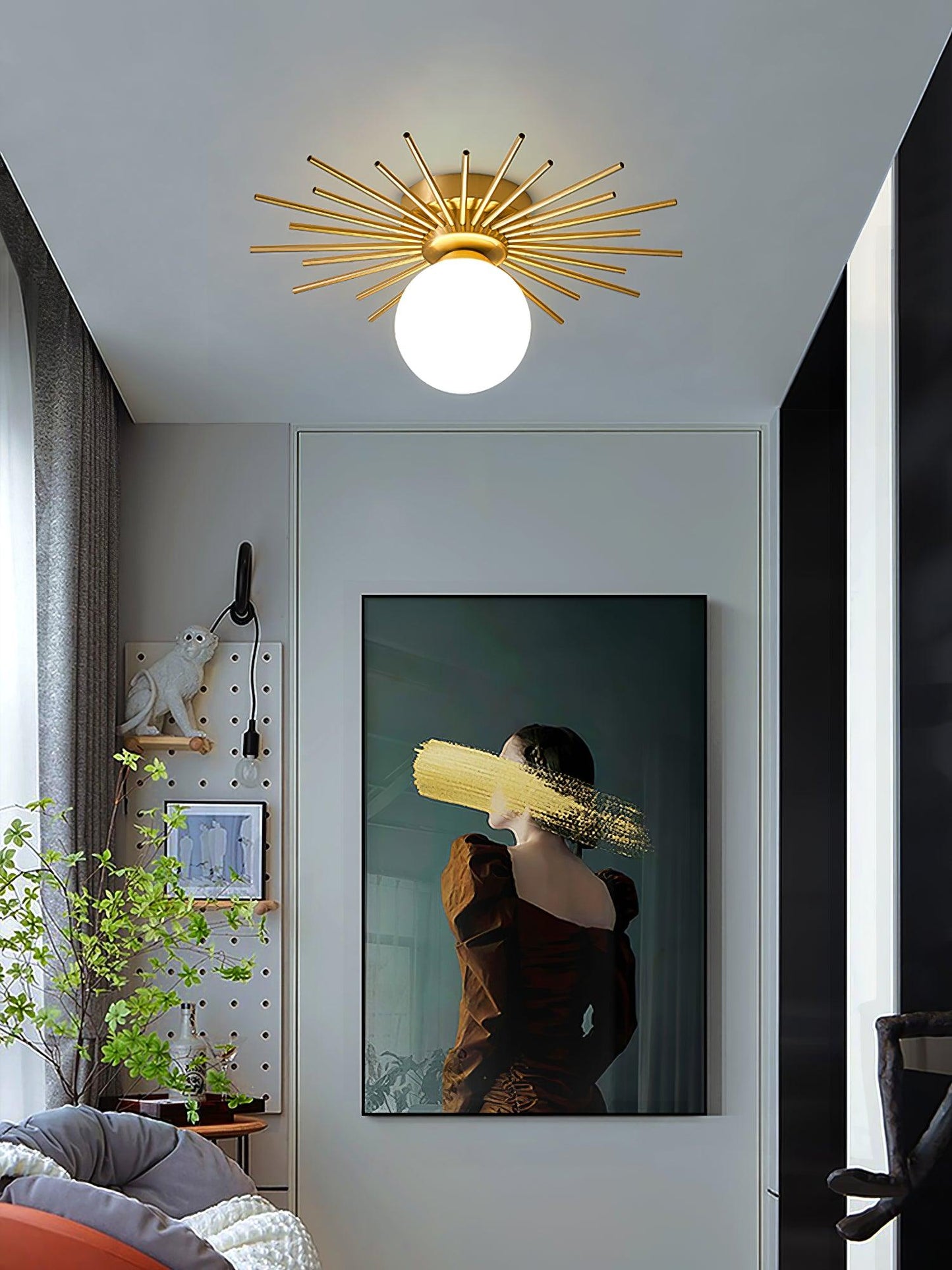 Ceiling Lamp | Brass Gold Finish | 40cm Diameter