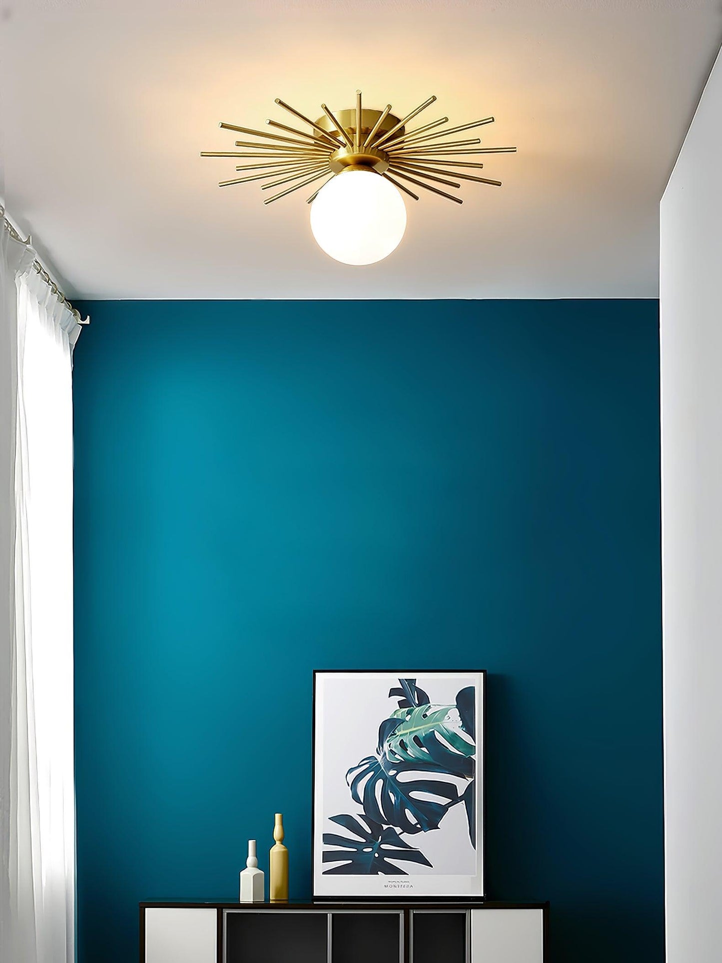 Ceiling Lamp | Brass Gold Finish | 40cm Diameter