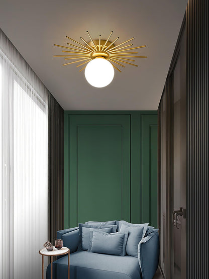 Ceiling Lamp | Brass Gold Finish | 40cm Diameter