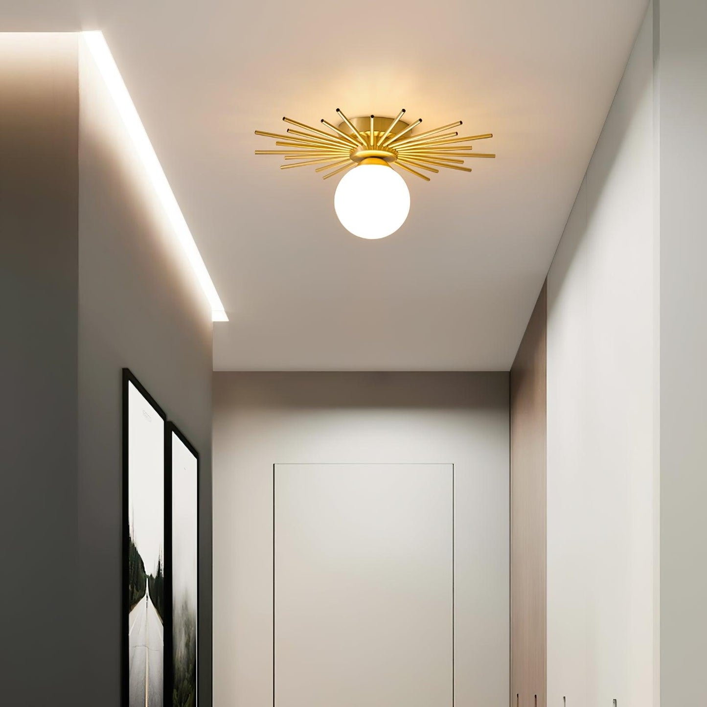 Ceiling Lamp | Brass Gold Finish | 40cm Diameter