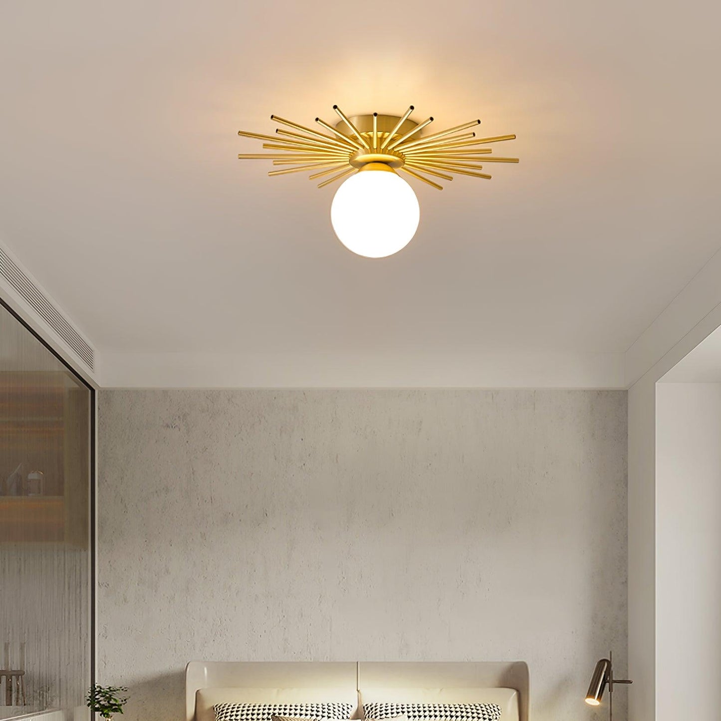 Ceiling Lamp | Brass Gold Finish | 40cm Diameter