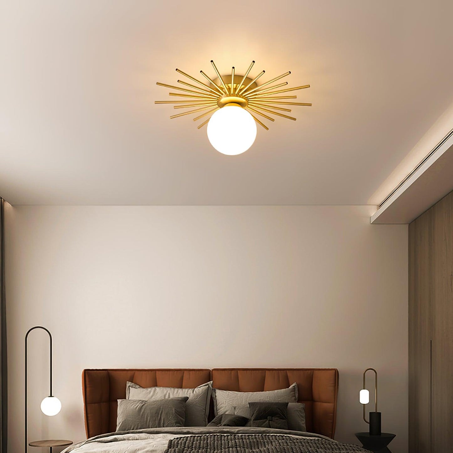 Ceiling Lamp | Brass Gold Finish | 40cm Diameter