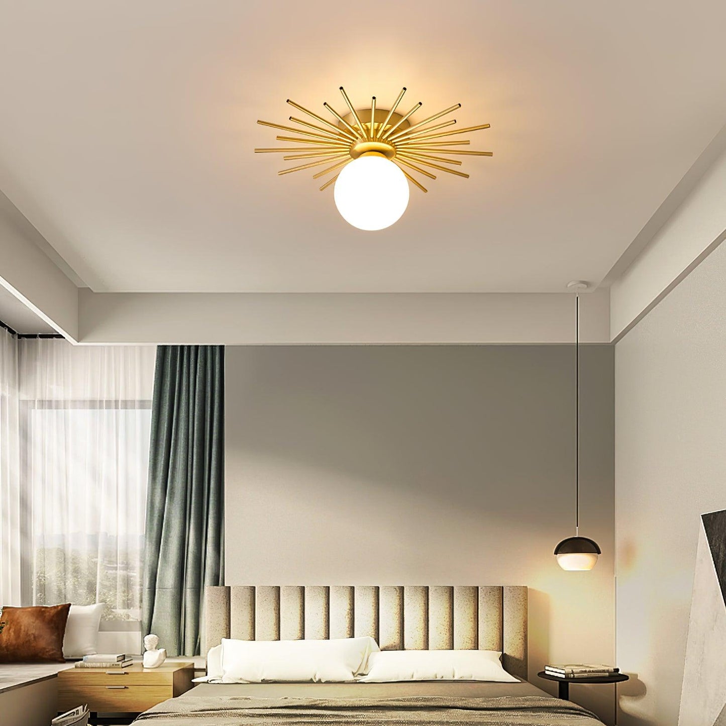 Ceiling Lamp | Brass Gold Finish | 40cm Diameter