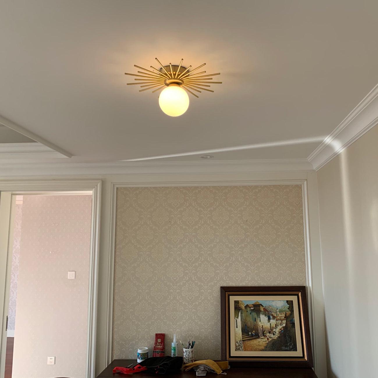 Ceiling Lamp | Brass Gold Finish | 40cm Diameter