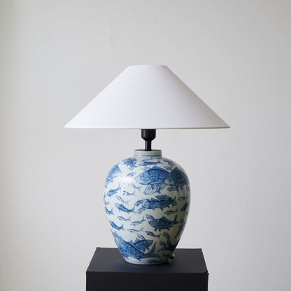 Marina Table Lamp | Porcelain Base | Blue and White