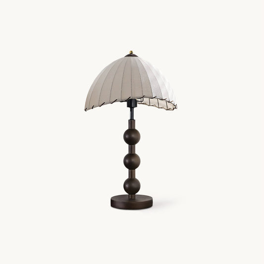 Maris Table Lamp | Wood & Fabric | Walnut & White