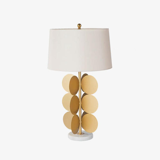 Mark Mcdowell Table Lamp | Metal & Marble | Gold & White