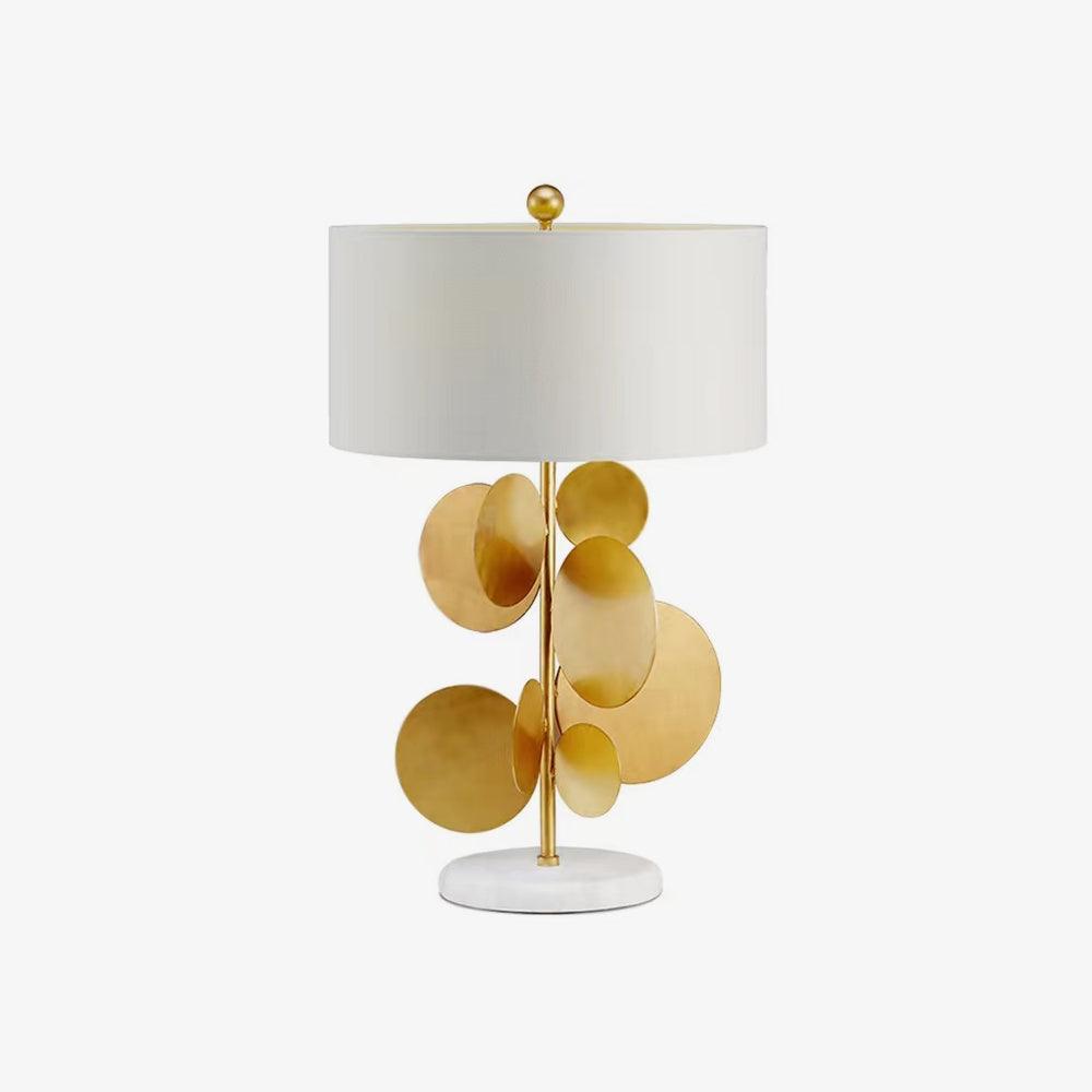Mark Mcdowell Table Lamp | Metal & Marble | Gold & White