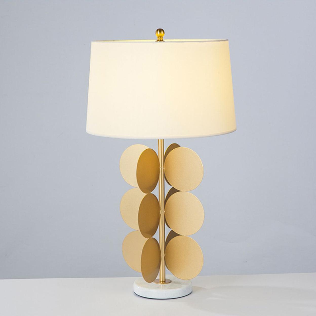 Mark Mcdowell Table Lamp | Metal & Marble | Gold & White