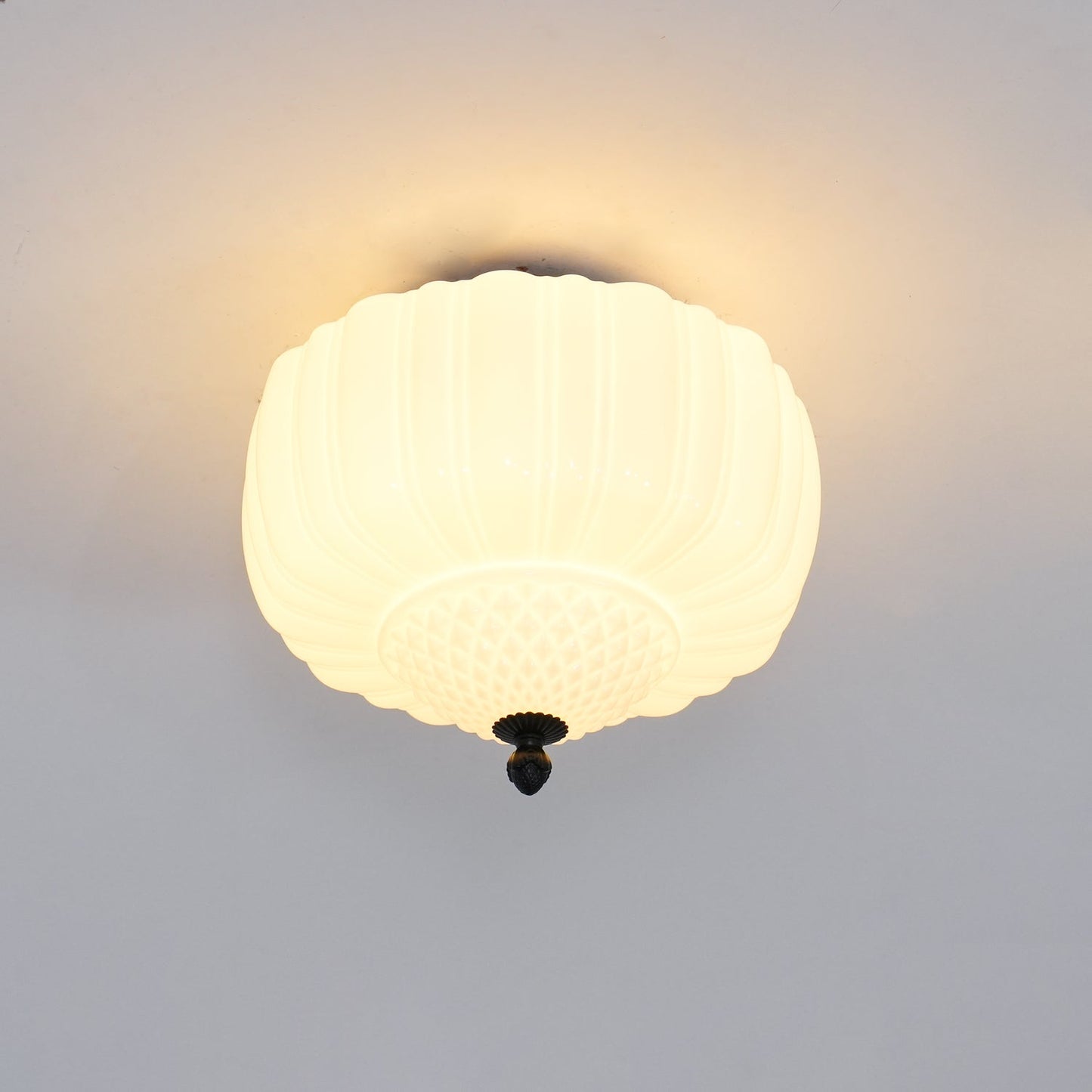 Marlo Ceiling Light | Metal & Glass | Black & White