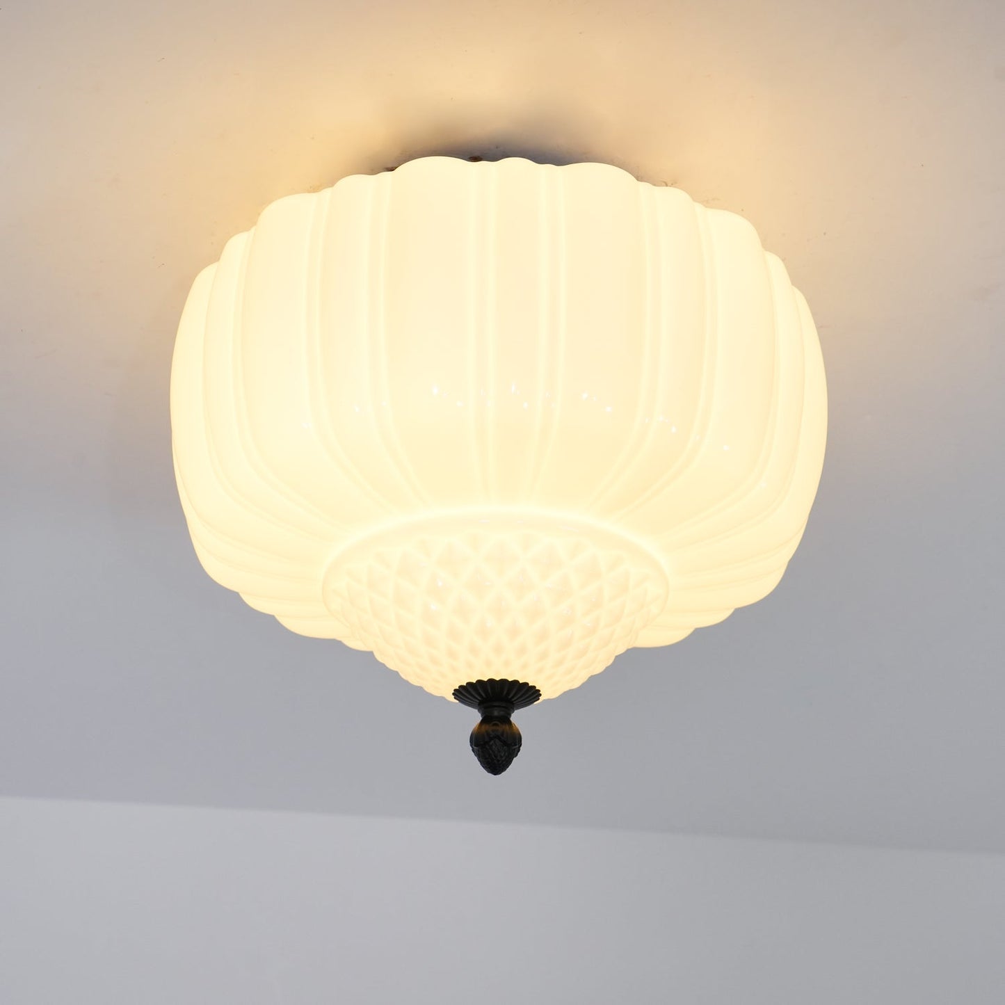 Marlo Ceiling Light | Metal & Glass | Black & White