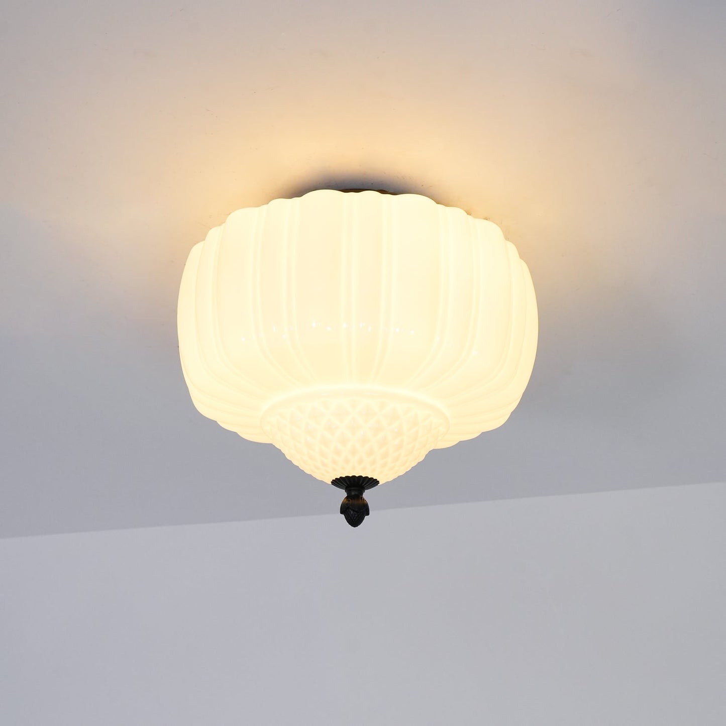 Marlo Ceiling Light | Metal & Glass | Black & White