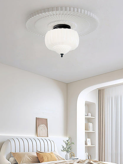 Marlo Ceiling Light | Metal & Glass | Black & White