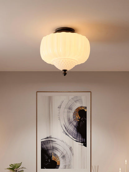 Marlo Ceiling Light | Metal & Glass | Black & White