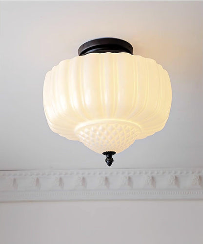 Marlo Ceiling Light | Metal & Glass | Black & White