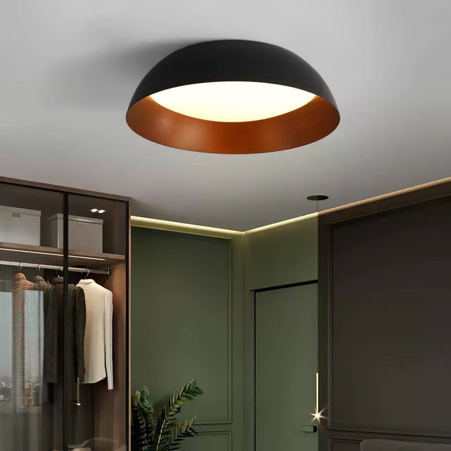 Marlow Shadow Ceiling Lamp | Metal & Acrylic | Black or White