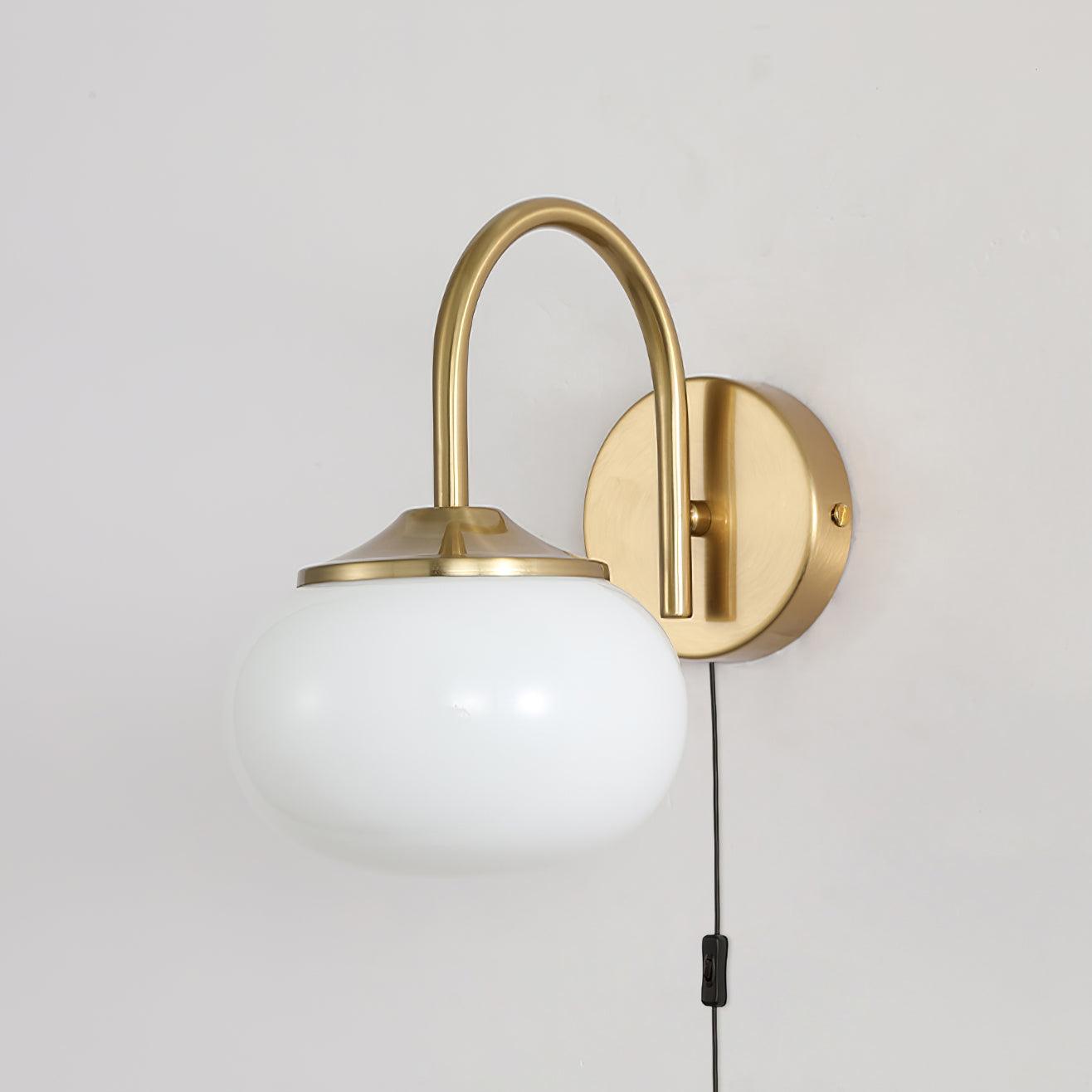 Marshmallow Wall Sconce | Copper & Pink Glass | Set of 2