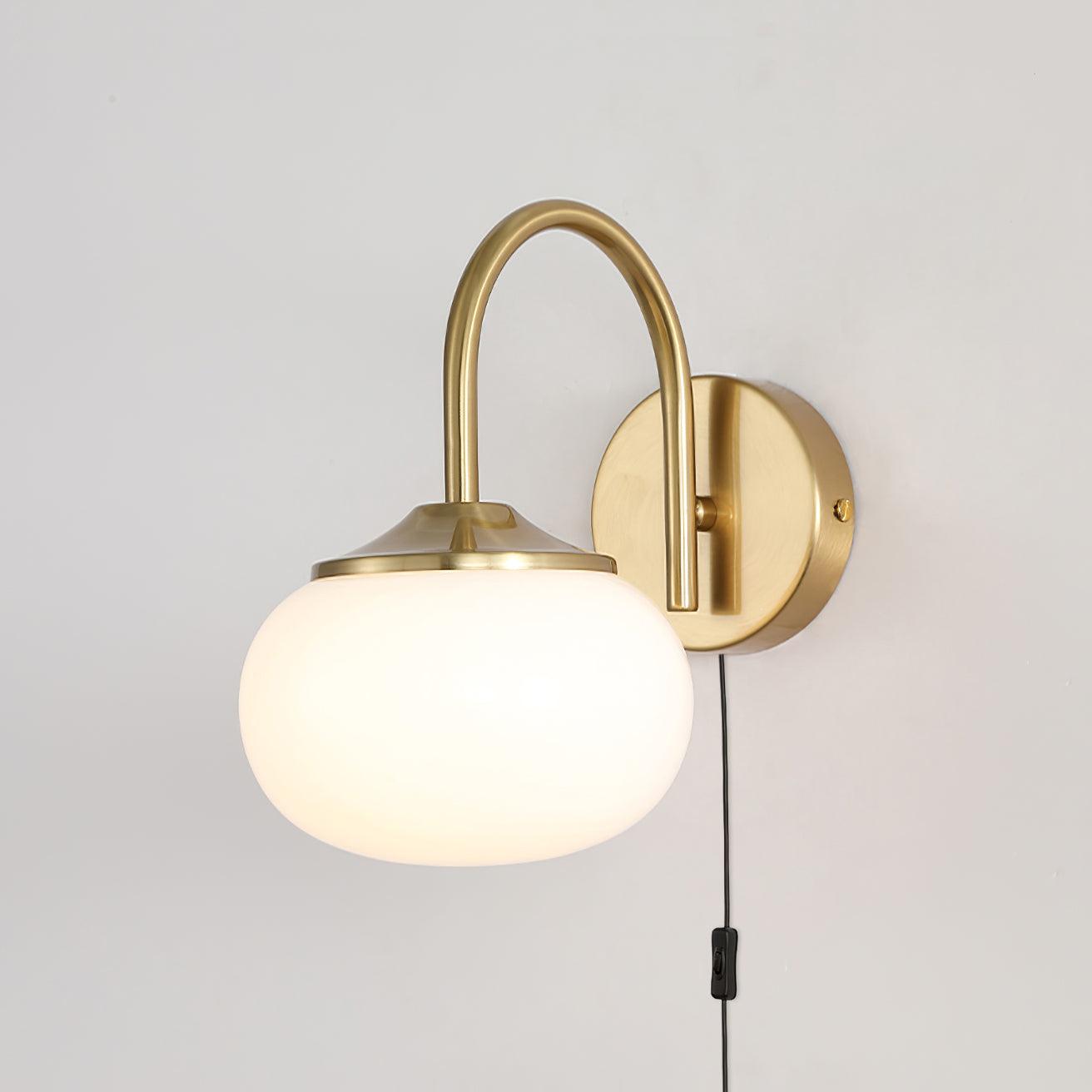 Marshmallow Wall Sconce | Copper & Pink Glass | Set of 2