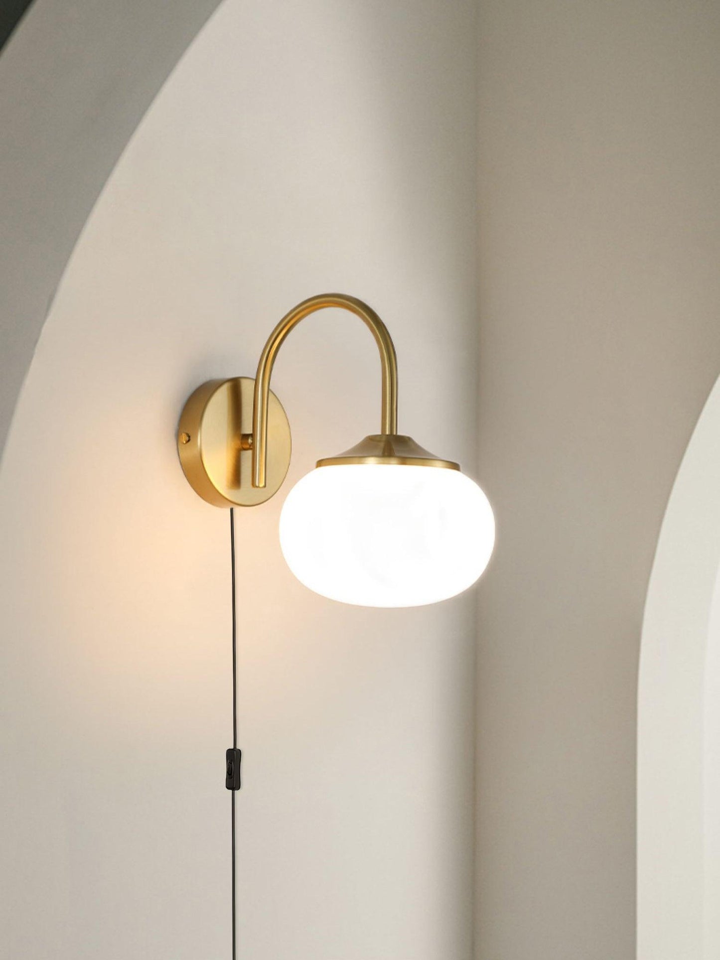 Marshmallow Wall Sconce | Copper & Pink Glass | Set of 2