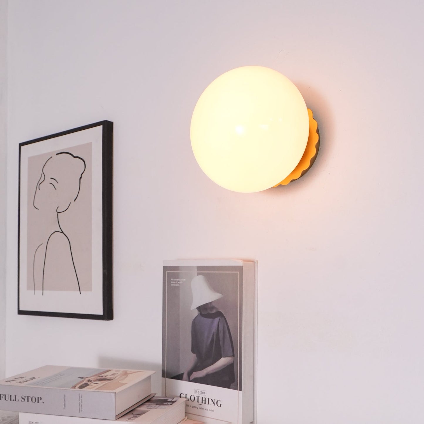 Marshmallow Wall Sconce | Metal & Pink Glass | 20cm Diameter