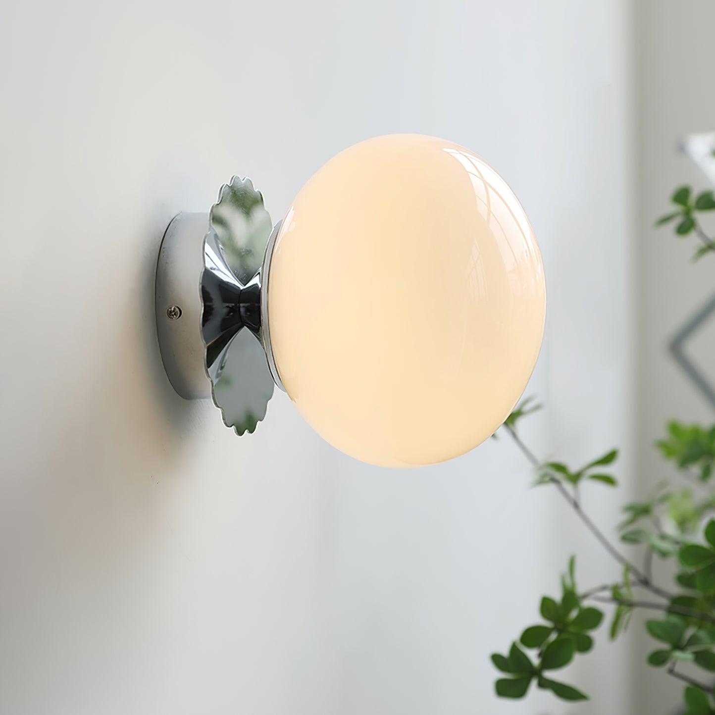 Marshmallow Wall Sconce | Metal & Pink Glass | 20cm Diameter