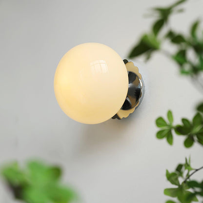 Marshmallow Wall Sconce | Metal & Pink Glass | 20cm Diameter