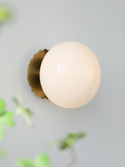 Marshmallow Wall Sconce | Metal & Pink Glass | 20cm Diameter