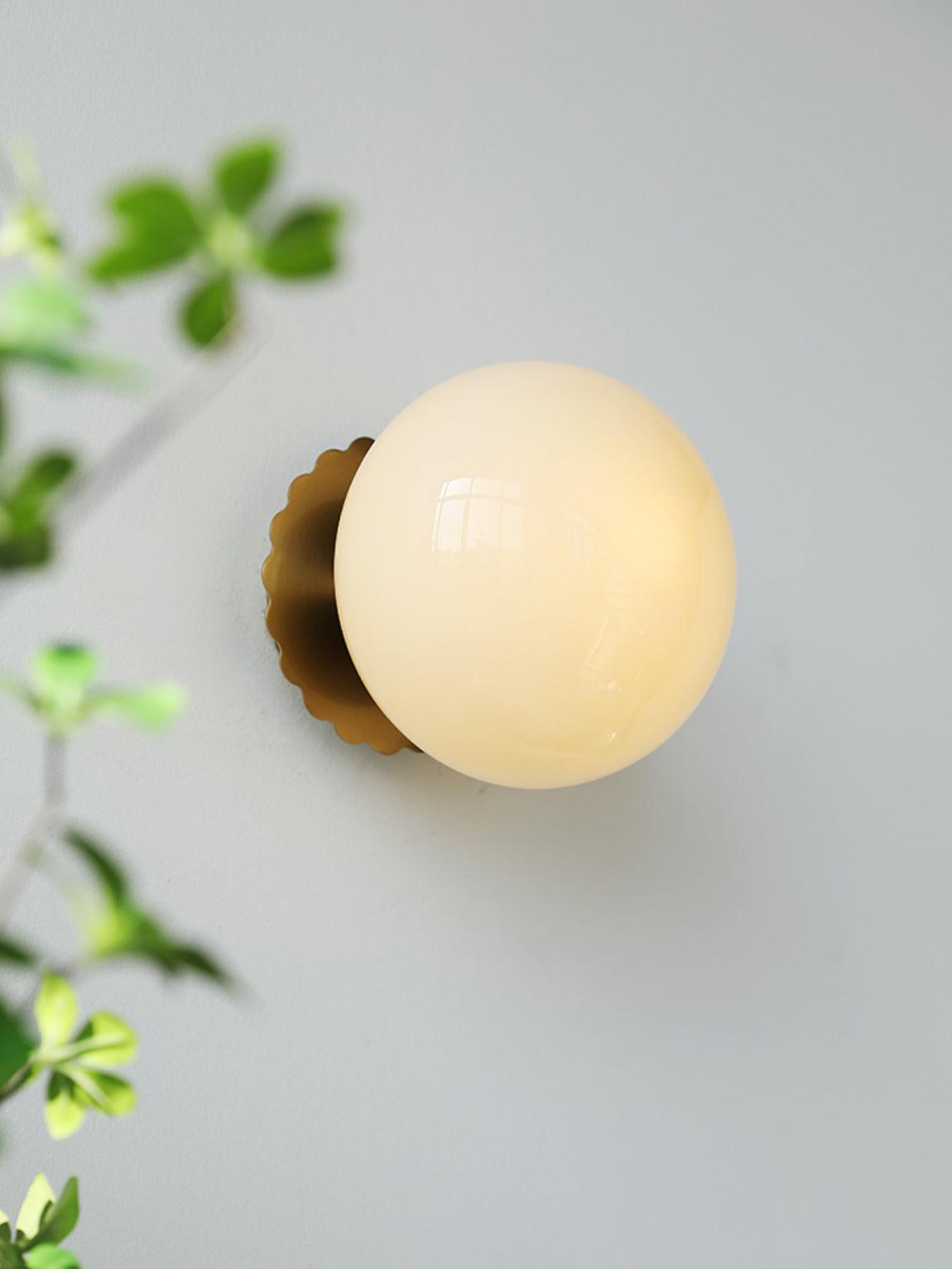 Marshmallow Wall Sconce | Metal & Pink Glass | 20cm Diameter