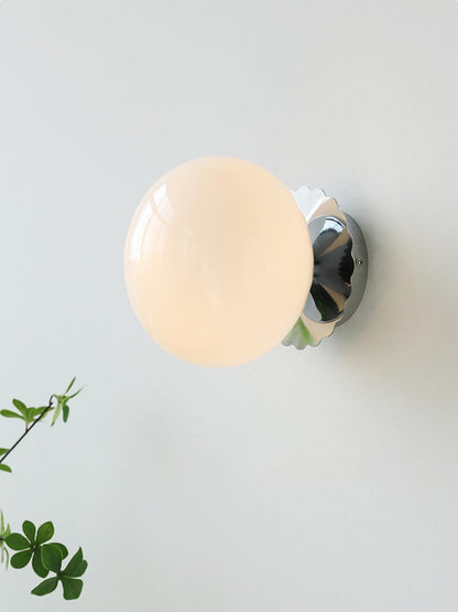 Marshmallow Wall Sconce | Metal & Pink Glass | 20cm Diameter