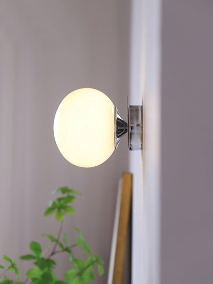 Marshmallow Wall Sconce | Metal & Pink Glass | 20cm Diameter