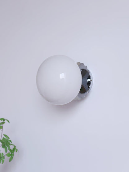 Marshmallow Wall Sconce | Metal & Pink Glass | 20cm Diameter