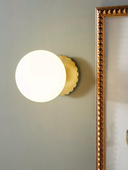 Marshmallow Wall Sconce | Metal & Pink Glass | 20cm Diameter