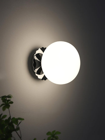 Marshmallow Wall Sconce | Metal & Pink Glass | 20cm Diameter