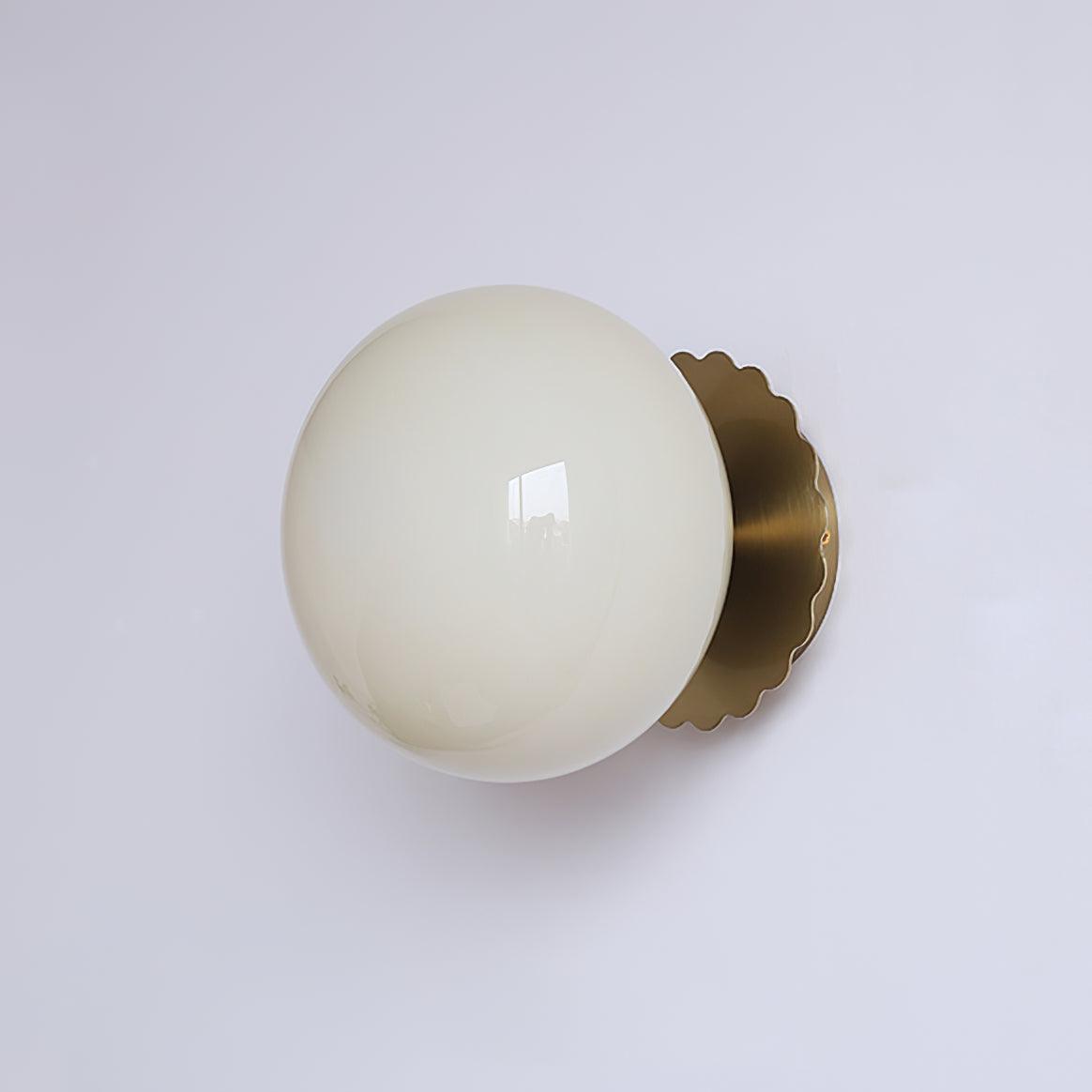 Marshmallow Wall Sconce | Metal & Pink Glass | 20cm Diameter
