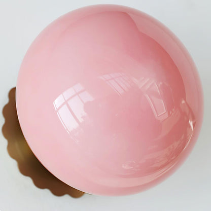 Marshmallow Wall Sconce | Metal & Pink Glass | 20cm Diameter