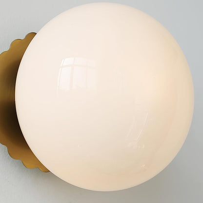 Marshmallow Wall Sconce | Metal & Pink Glass | 20cm Diameter