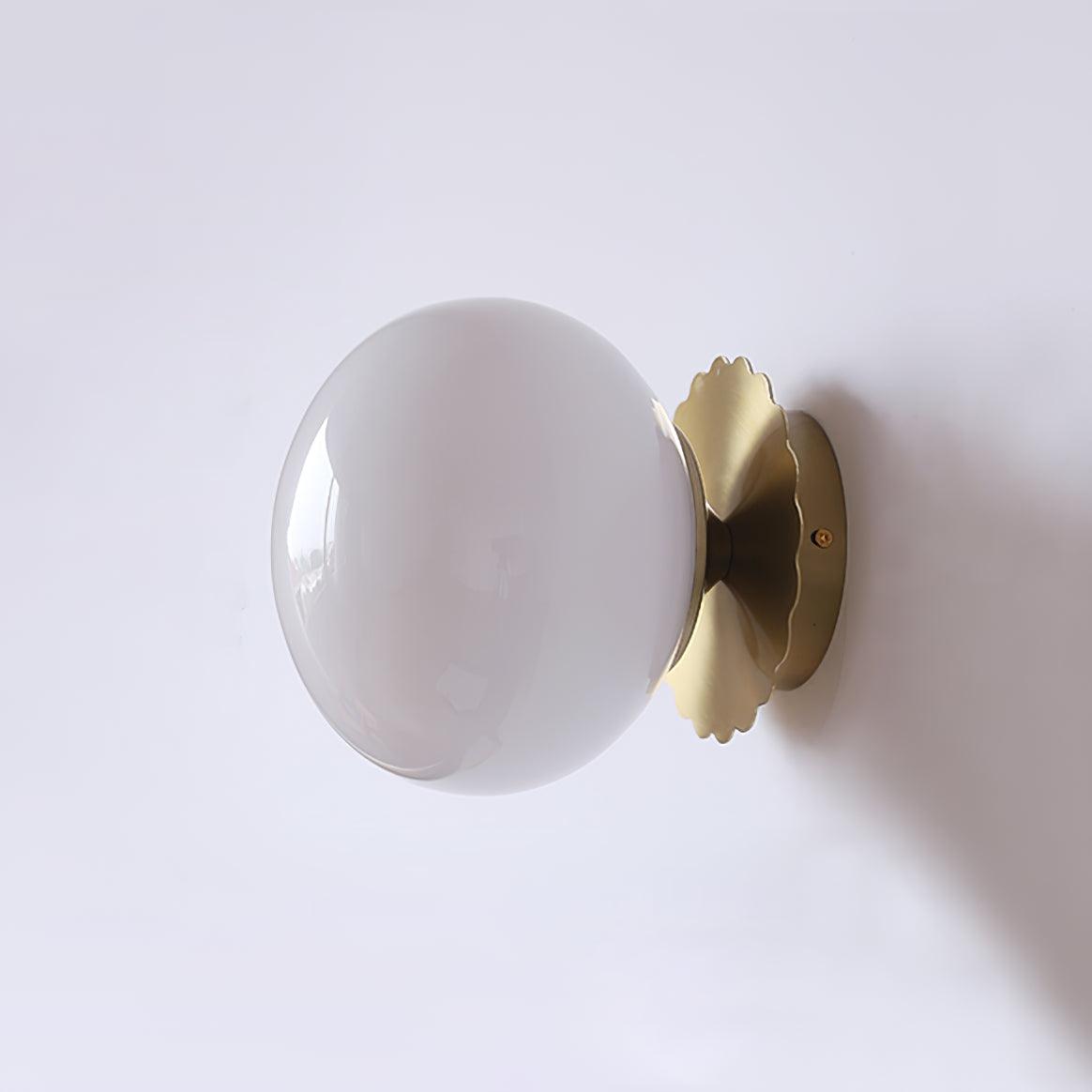Marshmallow Wall Sconce | Metal & Pink Glass | 20cm Diameter