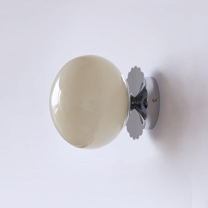 Marshmallow Wall Sconce | Metal & Pink Glass | 20cm Diameter