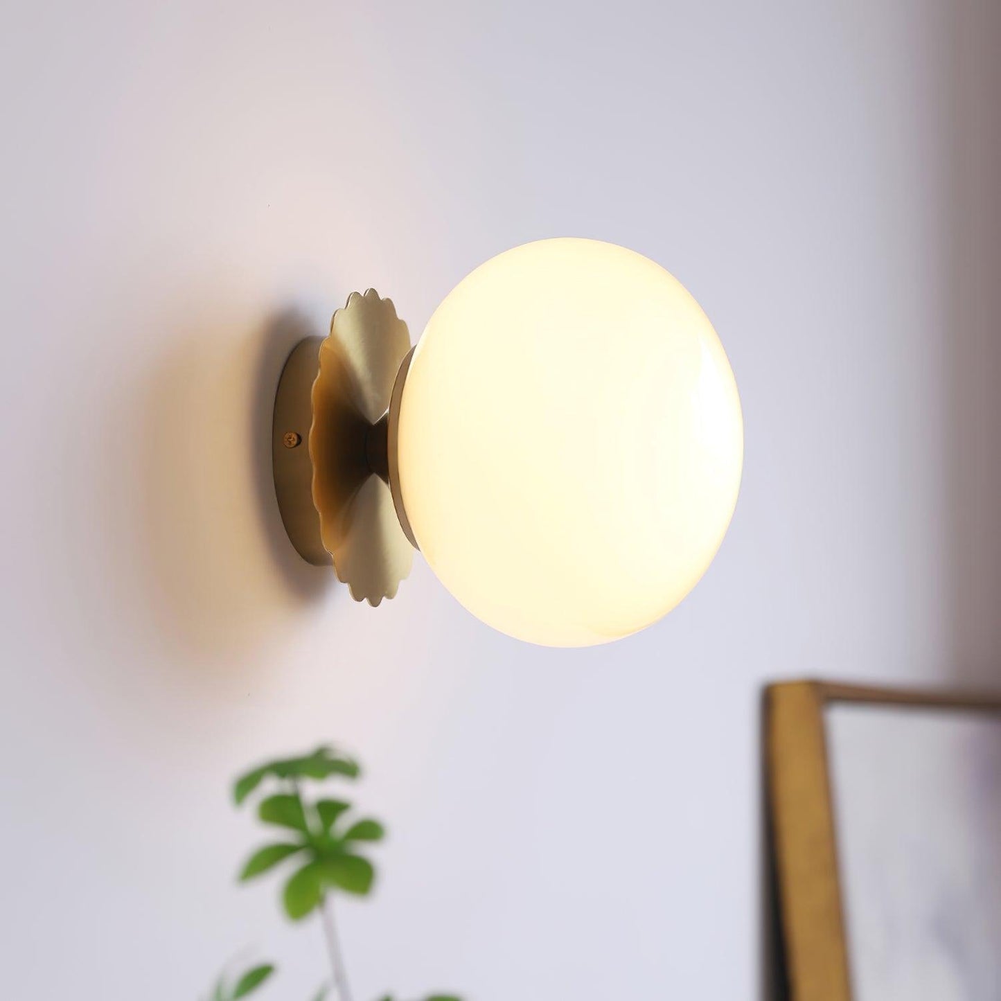 Marshmallow Wall Sconce | Metal & Pink Glass | 20cm Diameter