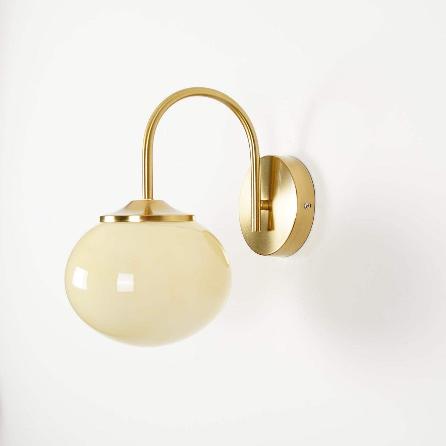 Marshmallow Wall Lamp | Copper & Pink Glass | 14cm Diameter